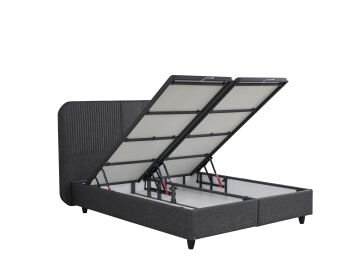 FLORANSA Sandıklı Fonksiyonel Kilitlenebilir Amortisörlü Yüksek Ayak Başlıksız Baza