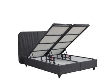 FLORANSA Sandıklı Fonksiyonel Kilitlenebilir Amortisörlü Yüksek Ayak Başlıksız Baza