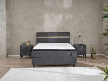 ROMA Up-Down Paket Yaylı Full Set - Biyomekanik Uyumlu Ortopedik Yatak, Fonksiyonel Baza ve Başlık