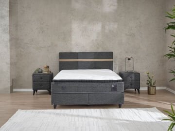 ROMA Up-Down Paket Yaylı Full Set - Biyomekanik Uyumlu Ortopedik Yatak, Fonksiyonel Baza ve Başlık