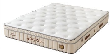 OXYCORE Paket Yaylı Ortopedik Set - HDS Kuş Tüyü Süngerli Yatak, Emniyet Kilitli Baza ve Modern Başlık