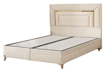 OXYCORE Paket Yaylı Ortopedik Set - HDS Kuş Tüyü Süngerli Yatak, Emniyet Kilitli Baza ve Modern Başlık