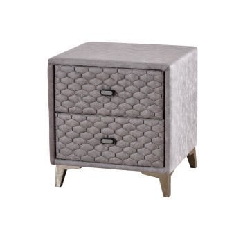 IMMUNE DEFENCE Gold Diamond Komodin | Kapitone Dokulu, Lüks Tasarım, Yüksek Ayaklı