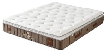 BROWN DİAMOND Keten Lifli Extra Yumuşak Hava Geçirgen Organik Pedli Yatak Baza Başlık Seti