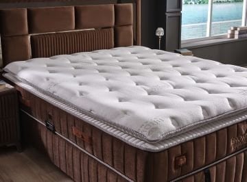 Brown Diamond XL Keten Lifli Organik Pedli Yatak