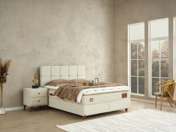 Begonya Pedli 4 Mevsim DSC Yay Ergonomik Yatak Seti