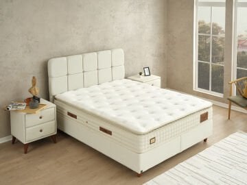 Begonya Pedli 4 Mevsim DSC Yay Ergonomik Yatak Seti