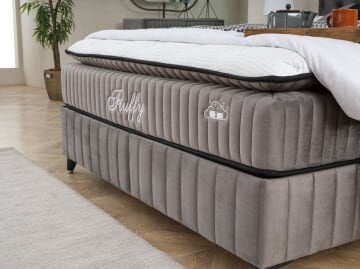 FLUFFY Pedli Torba ve Mini Paket Yaylı Omurga Destekli Yatak