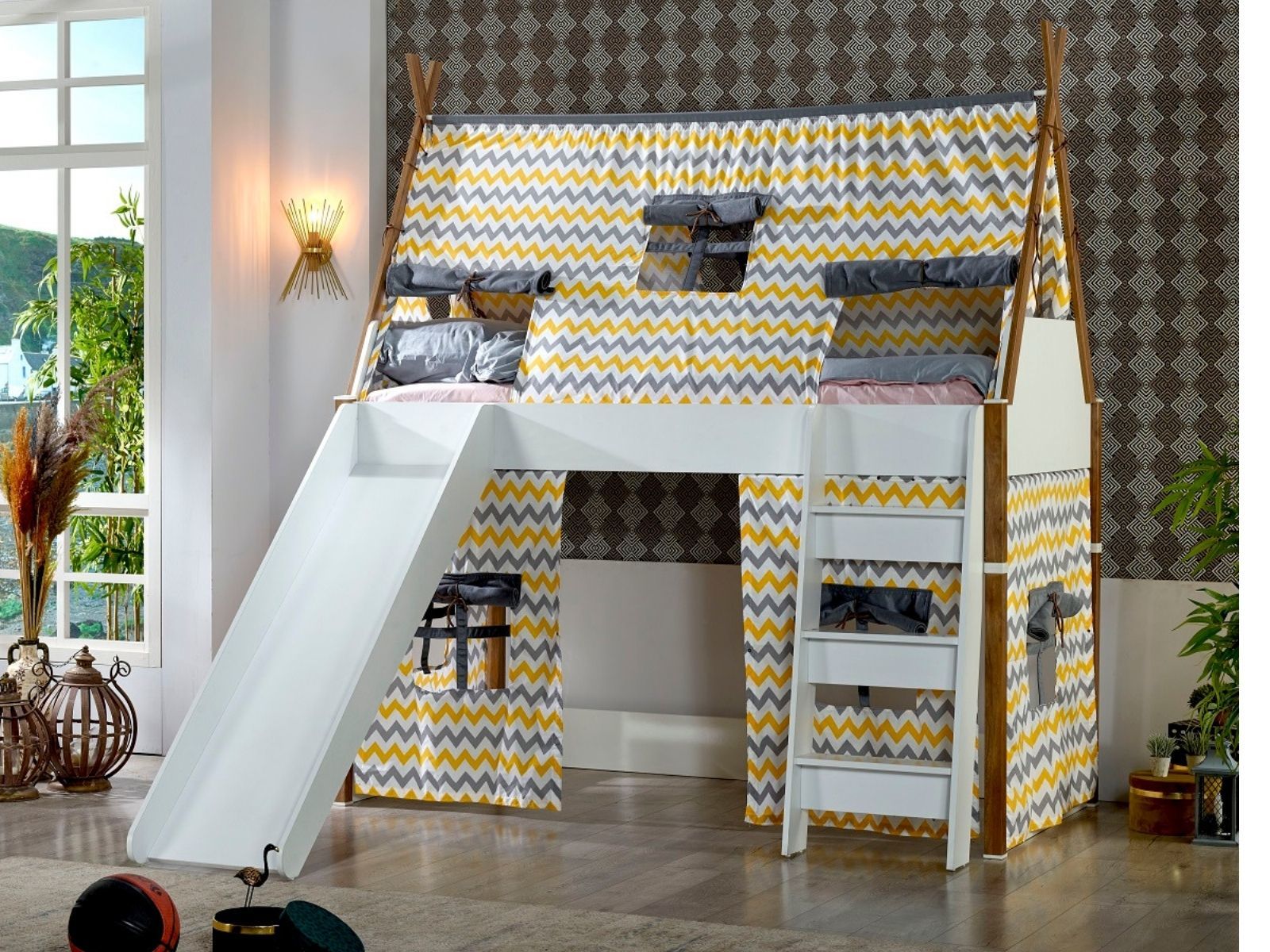 Montessori Tabby Çocuk Odası Yarım Çadır