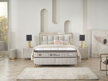 WOOL TOUCH Doğal Koyun Yünlü Yatak – Termal Konfor Sunan Up-Down Paket Yaylı ve Omurga Destekli Hibrit Tasarım