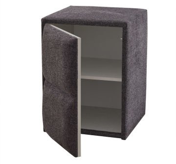 AMORE Kumaş Kaplama Tek Kapaklı Komodin