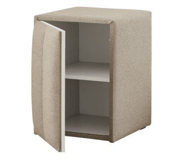 BELEZZA Kumaş Kaplama Tek Kapaklı Komodin