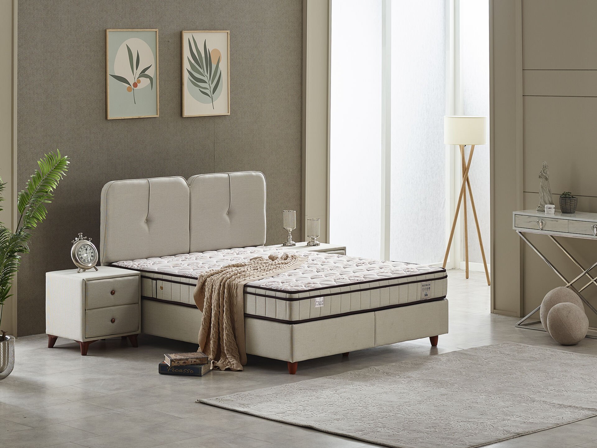 Bodrum DCS Dinamik Yay Sistemli Tek Yönlü Dört Mevsim Yatak