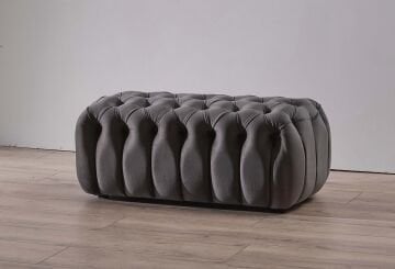 FLUFFY Yatak Önü Kumaş Kaplama Modern Bench Antrasit