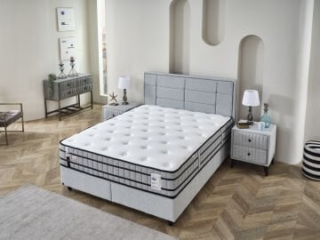 Bologna Torba Yaylı Çift Taraflı Omurga Destek Süngerli Ultra Soft Sünger Ergonomik Yatak