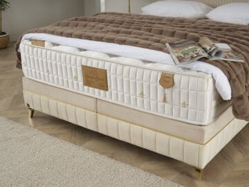 Dream Cloud Ortopedik Kuş Tüyü Sünger Doğal Viskon Kumaş Yatak Baza Başlık Seti