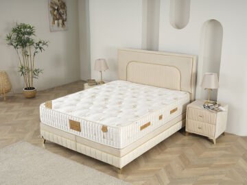 Dream Cloud Ortopedik Kuş Tüyü Sünger Doğal Viskon Kumaş Yatak Baza Başlık Seti