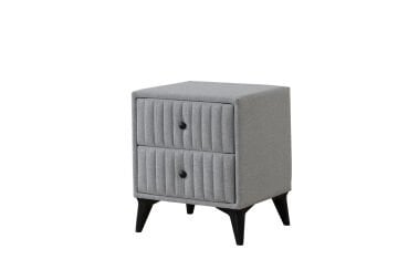 Bologna Kumaş Kaplama İki Çekmeceli Modern Komodin