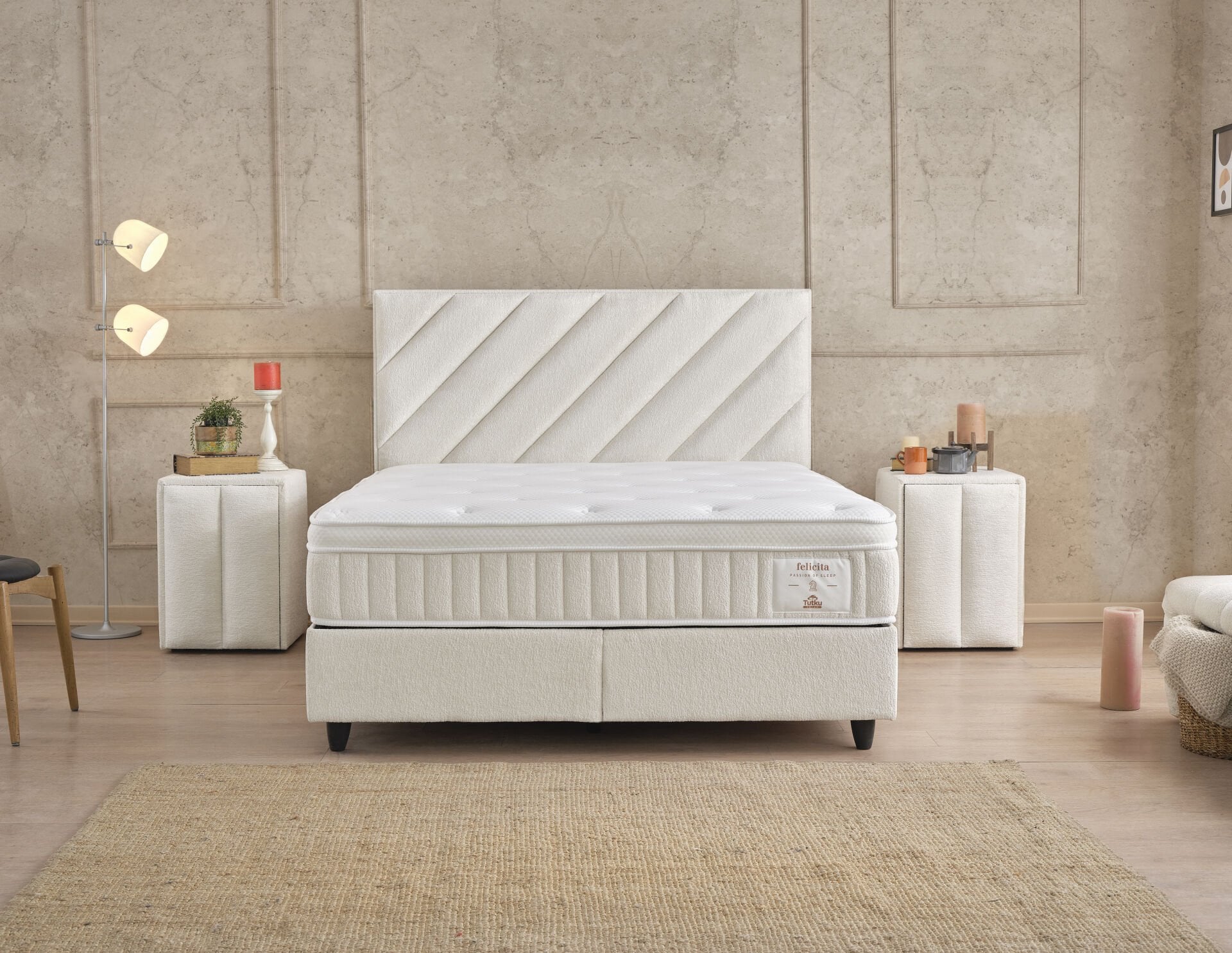 FELICITA Akıllı Torba Yay HDS Kuş Tüyü Sünger Dört Mevsim Yatak Seti