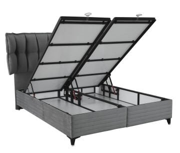 SERENİTY Sandıklı Fonksiyonel Baza - Çift Emniyet Kilitli Amortisör Sistemi ve Geniş İç Hacimli Depolama 160x200