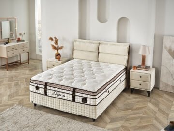 Elegance Pedli Torba ve Dinamik Yaylı Omurga Destekli Yatak Baza Başlık Seti