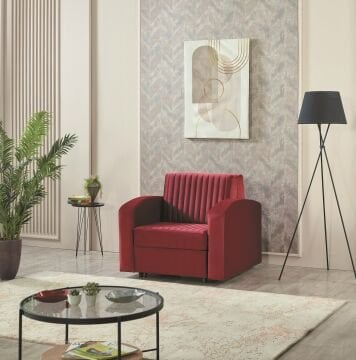 Grand Tekli Yataklı Bazalı Kotuk Kırmızı