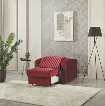 Grand Tekli Yataklı Bazalı Kotuk Kırmızı