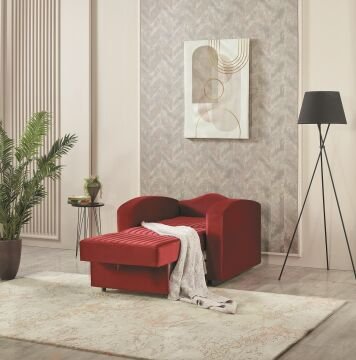 Grand Tekli Yataklı Bazalı Kotuk Kırmızı