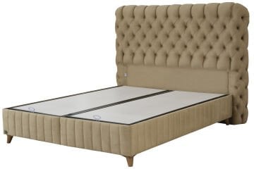 FLUFFY Pedli Torba ve Mini Paket Yaylı Omurga Destekli Yatak Baza Başlık Seti