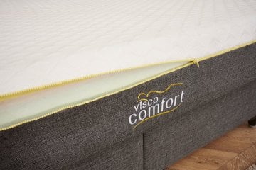 Visco Comfort Visco ve Kuş Tüyü Sünger Ortopedik Yıkanabilir Fermuarlı Kılıflı 4 Mevsim Yatak Seti 160x200
