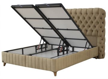 FLUFFY Sandıklı Fonksiyonel Kilitlenebilir Amortisörlü Başlıksız Baza