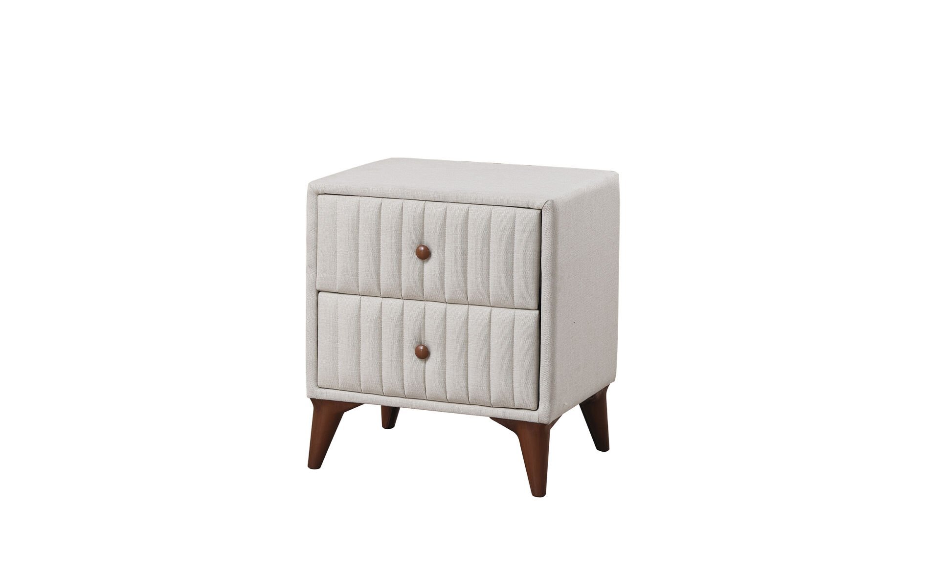 ROMA Modern Komodin - Geometrik Dikey Çizgili, Kapitone Dokulu Lüks Tasarım