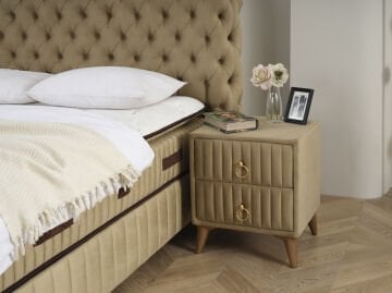 FLUFFY Pedli Torba ve Mini Paket Yaylı Omurga Destekli Yatak