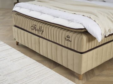 FLUFFY Pedli Torba ve Mini Paket Yaylı Omurga Destekli Yatak