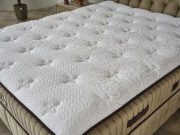 FLUFFY Pedli Torba ve Mini Paket Yaylı Omurga Destekli Yatak