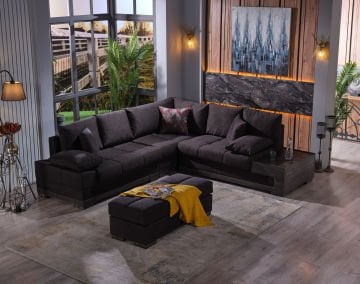 Luıza Köşe Takımı (Siyah)