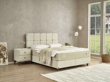 SİLVER Modern Tasarım Yatak - İç Dolgunluğu Sabitleyen Geometrik Dikişli ve Uzun Ömürlü Yapı