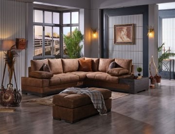 Luıza Köşe Takımı (Kahverengi)