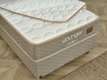 YOUNGER COMFORT Hijyenik Yatak – Kolayca Çıkarılabilen Yıkanabilir Pedli ve DCS Dinamik Yay Sistemli Konfor