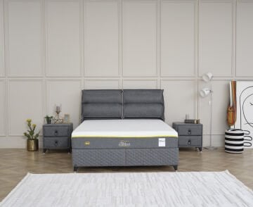 VİSCO COMFORT Full Uyku Seti – Visko Teknoloji Yatak, Sportif Başlık ve Geniş Hacimli Emniyetli Baza