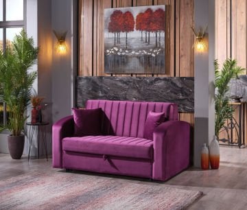 Grand 2'li Yataklı Bazalı Koltuk Fuşya
