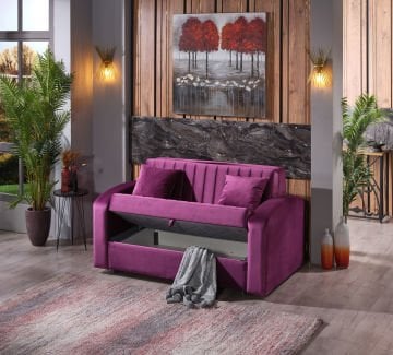 Grand 2'li Yataklı Bazalı Koltuk Fuşya