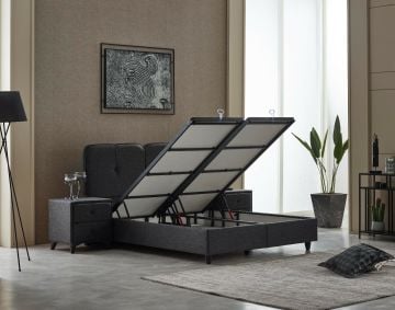 Bodrum DCS Dinamik Yay Sistemli Tek Yönlü Dört Mevsim Yatak Baza Başlık Seti