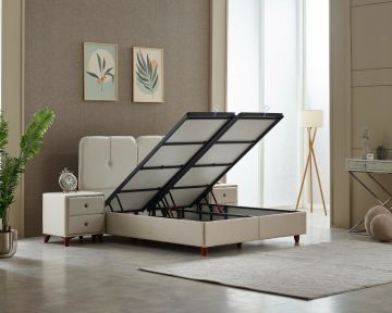 Bodrum DCS Dinamik Yay Sistemli Tek Yönlü Dört Mevsim Yatak Baza Başlık Seti