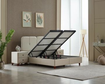 Bodrum DCS Dinamik Yay Sistemli Tek Yönlü Dört Mevsim Yatak Baza Başlık Seti