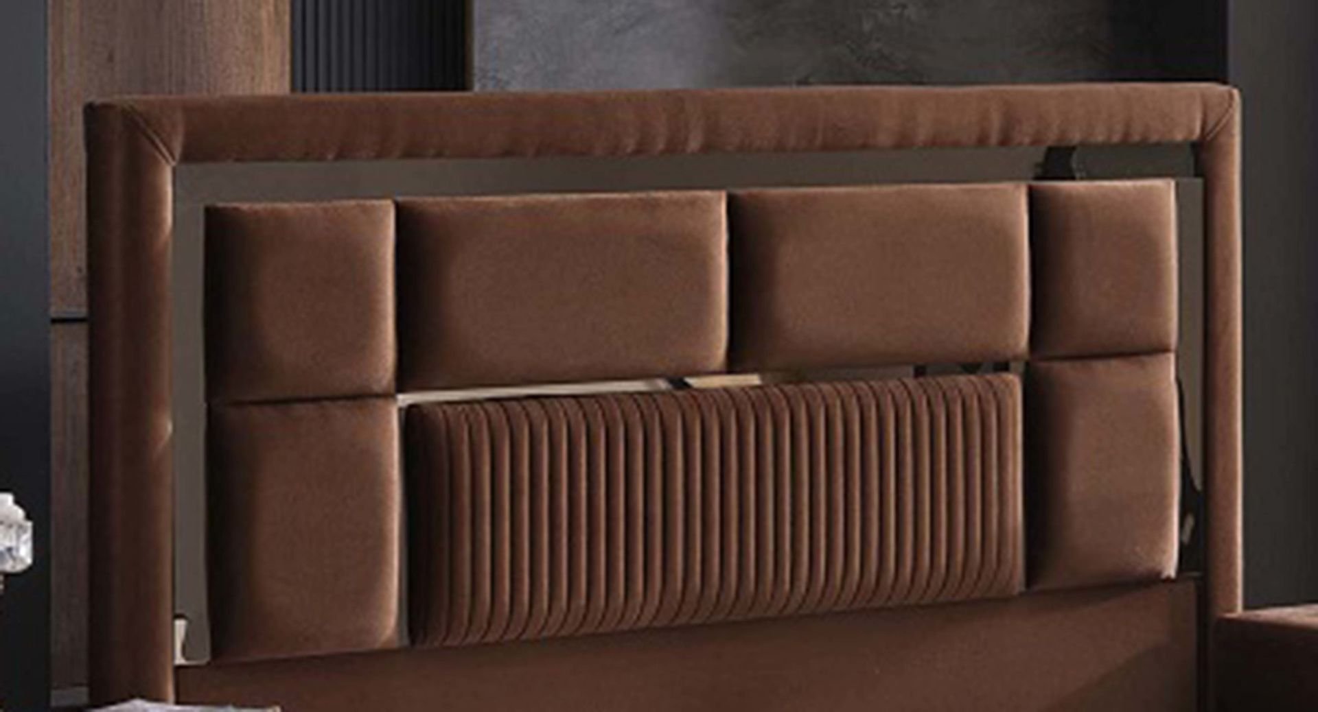 BROWN DİAMOND Modern Kumaş Kaplama Baza Başlığı