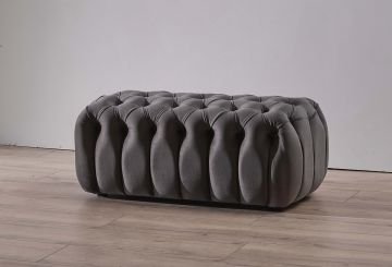 FLUFFY Yatak Önü Kumaş Kaplama Modern Bench Antrasit