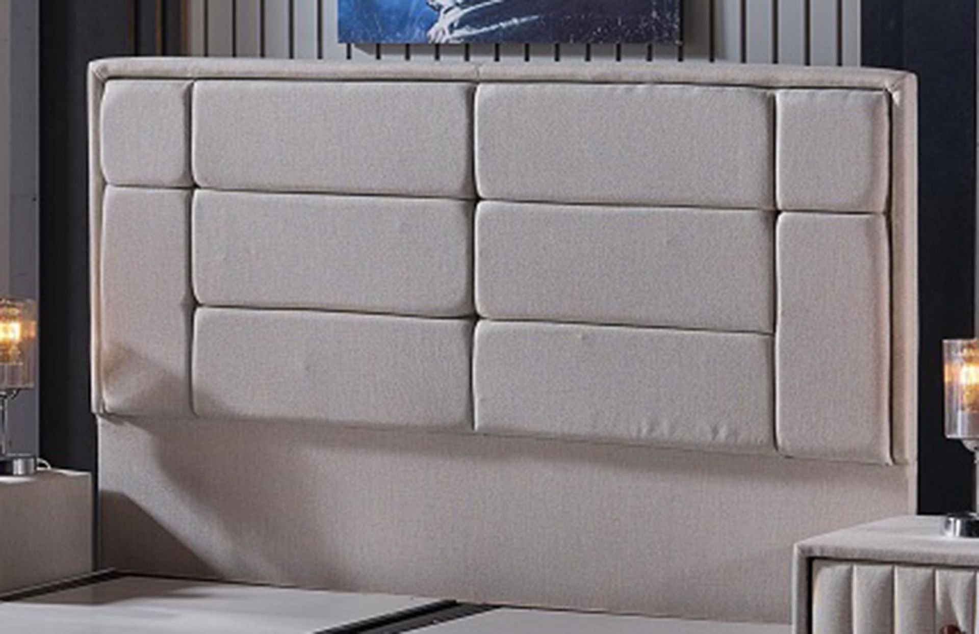 Bologna Kumaş Kaplama Modern Baza Başlığı