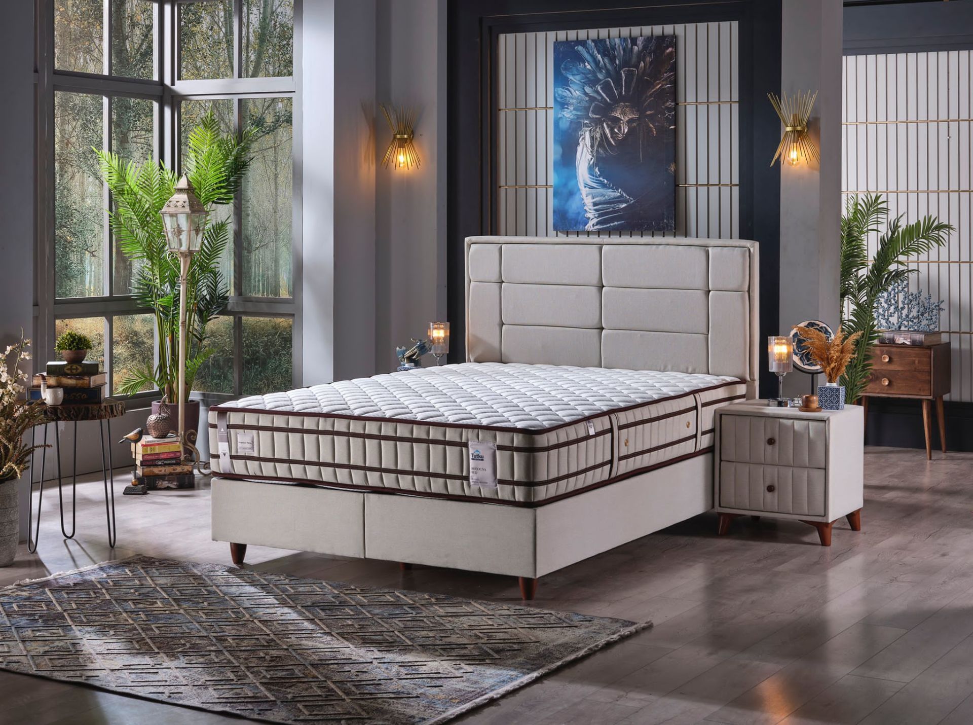 Bologna Torba Yaylı Çift Taraflı Omurga Destek Süngerli Ultra Soft Sünger Ergonomik Yatak